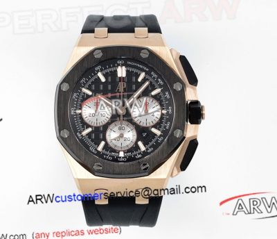 APF Audemars Piguet Royal Oak Offshore Super Clone 26420 Rose Gold Black Dial Watch